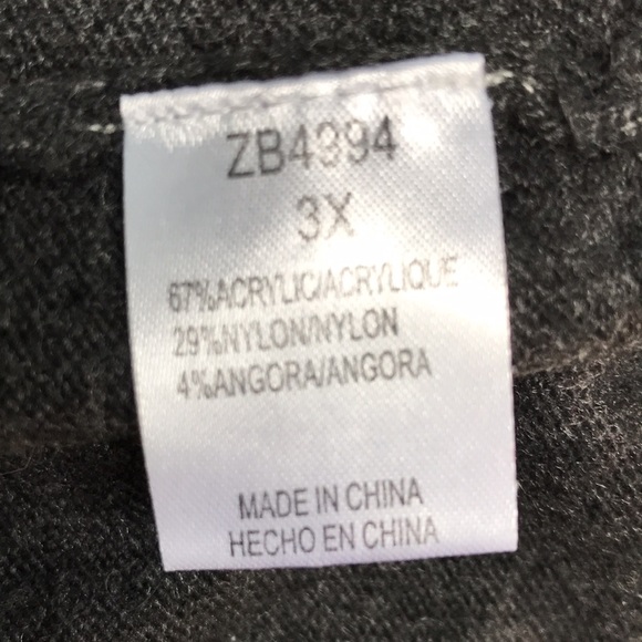 Fashion to Figure size 3X sweater with faux leather shoulder and back details. - Picture 8 of 8